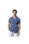 selected Navy Hibiscus Linen