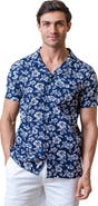 Hope & Henry Men's Linen Short Sleeve Camp Shirt