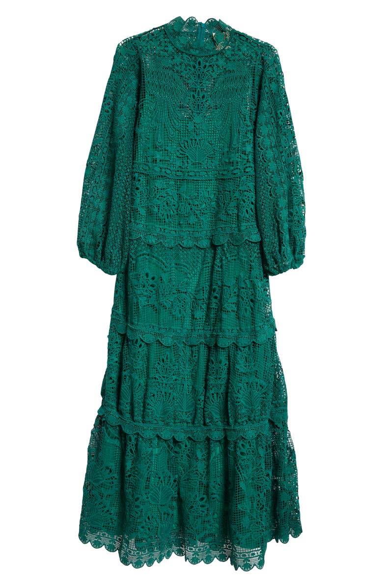 FARM Rio Long Sleeve Guipure Lace Maxi Dress, Alternate, color, 