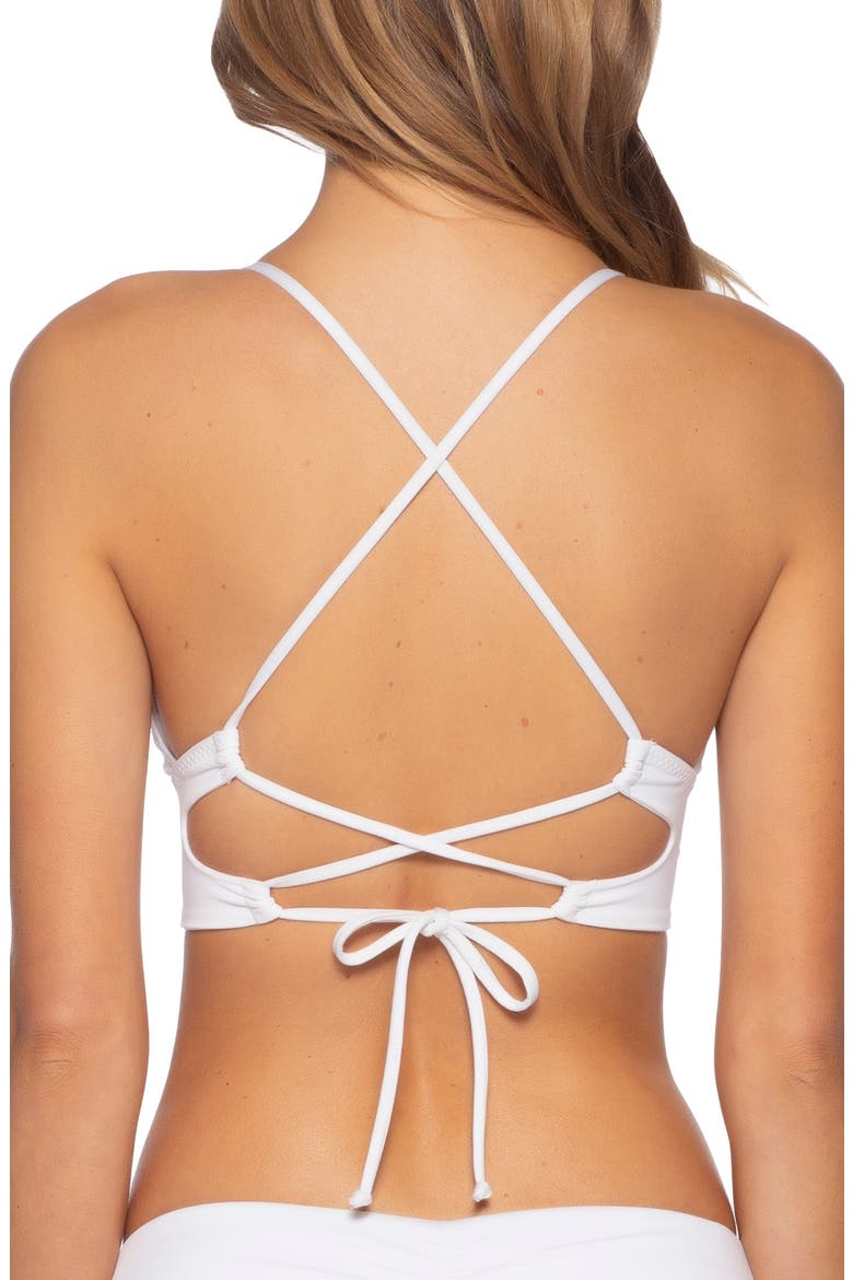 Shirred Hipster Bikini Bottoms, Alternate, color, WHITE