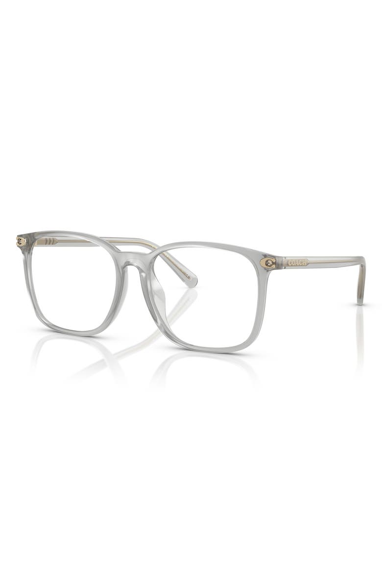 COACH 55mm Square Optical Glasses, Alternate, color, Transparent Dove / Demo Lens
