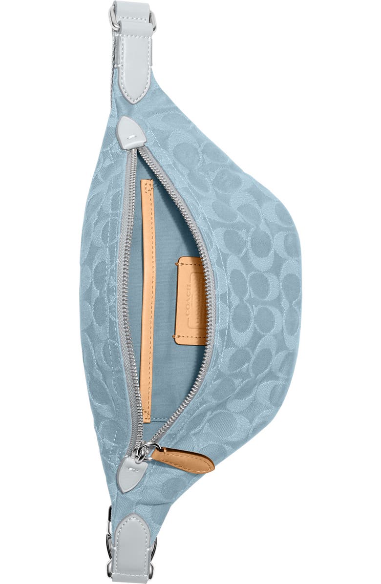 COACH Charter Signature Washed Denim Belt Bag, Alternate, color,