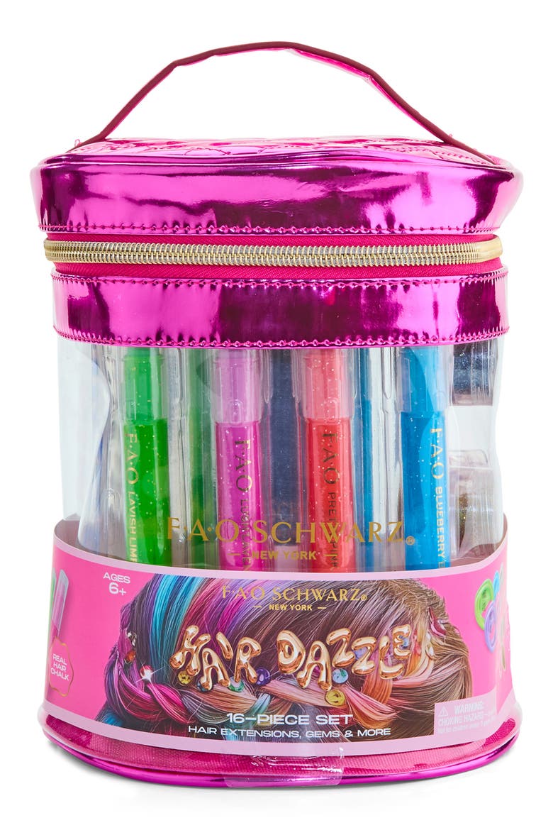 Kids' Hair Craze 16-Piece Set, Main, color, LIGHT/ PASTEL PINK