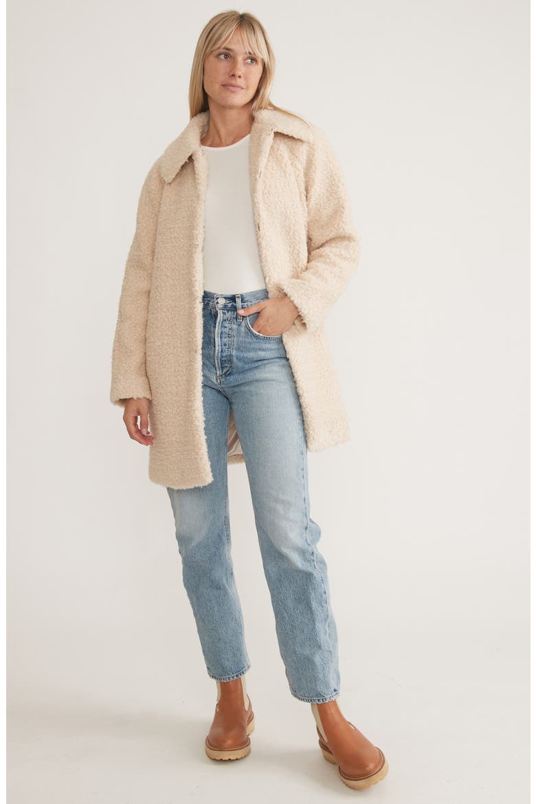 Faux Shearling Coat, Alternate, color, CREAM