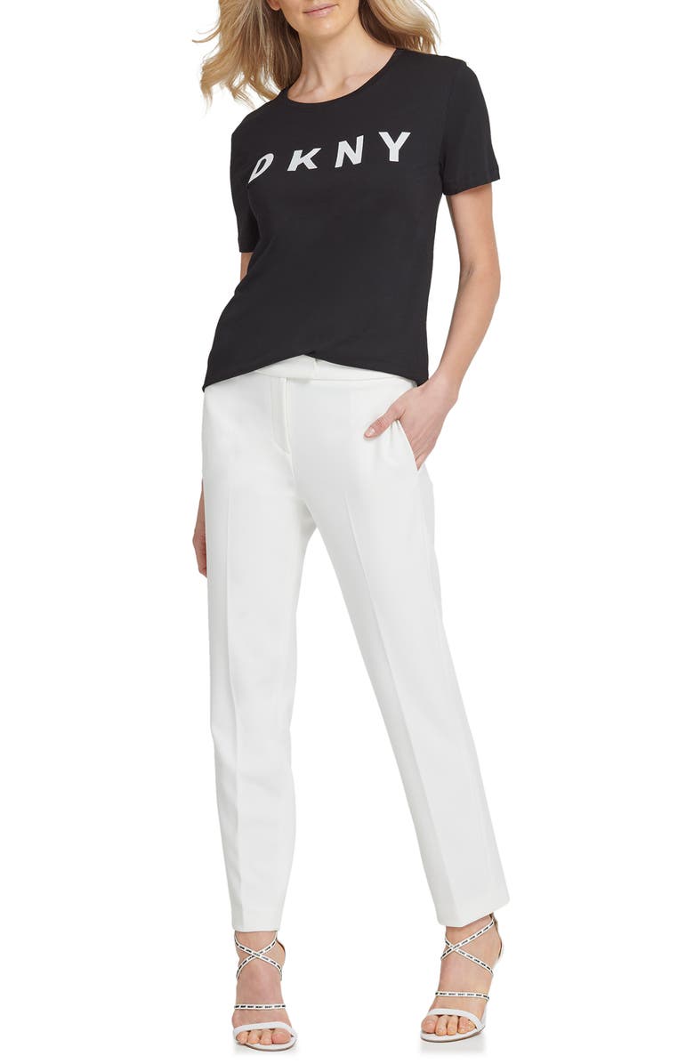 DKNY Flat Front Straight Leg Career Pants, Alternate, color, 