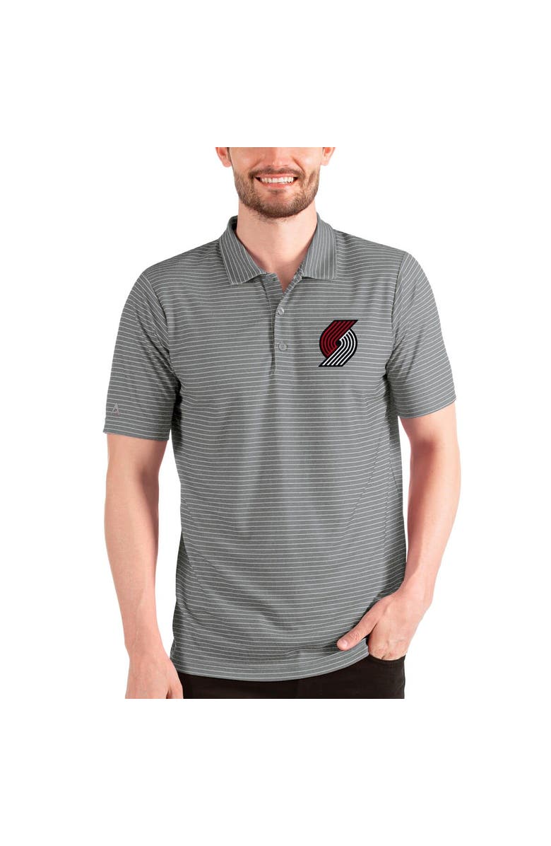 ANTIGUA Men's Antigua Steel/White Portland Trail Blazers Esteem Polo, Main, color,