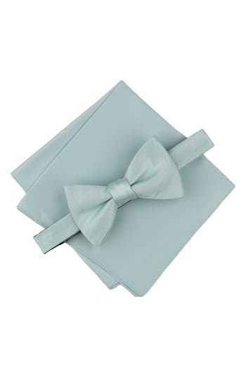 Original Penguin Textured Satin Bow Tie & Pocket Square Set