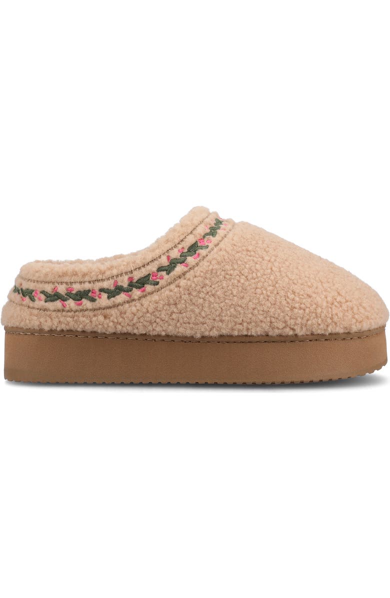 Journee Collection Pallmer Faux Shearling Slipper, Alternate, color, Tan