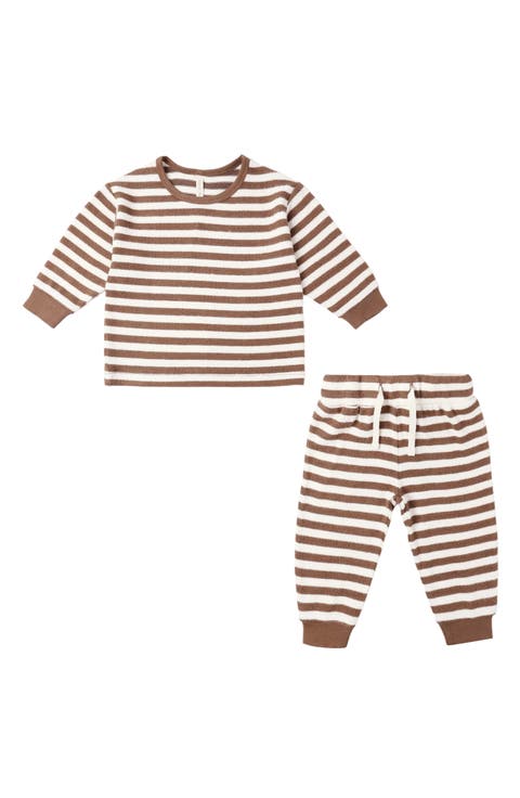 Cedar Stripe Cozy Top & Sweatpants Set (Baby)