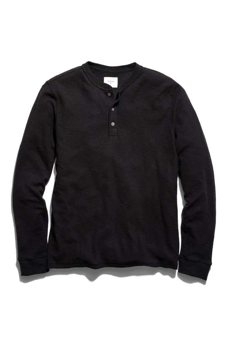 Slub Tuck Henley, Alternate, color, BLACK