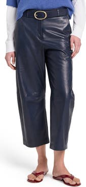 TWP Slouchy Boyfriend Crop Leather Pants