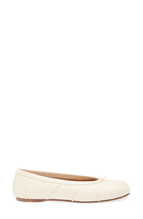 Shop Maison Margiela Tabi Ballerina Flat In White