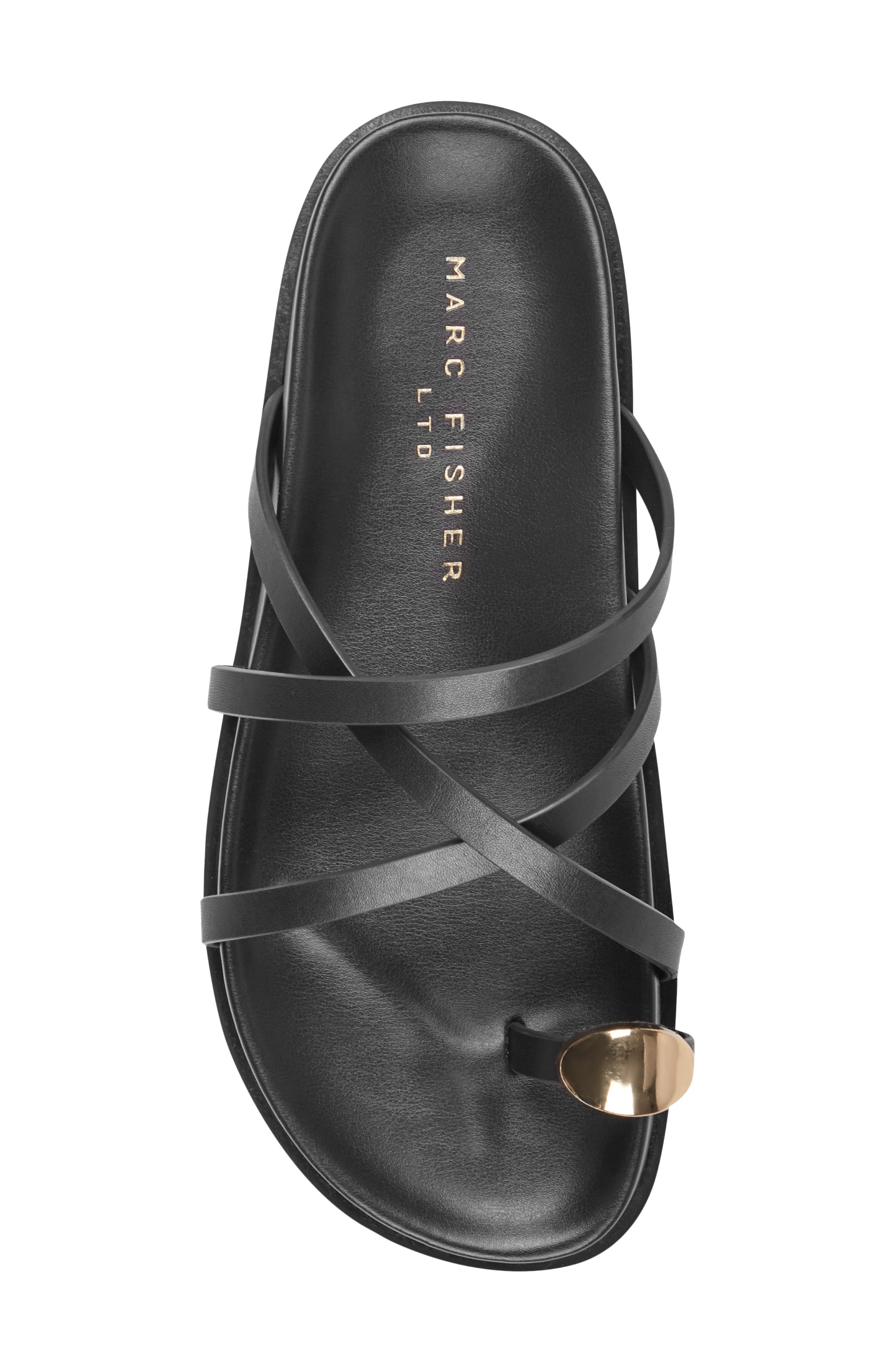 Marc Fisher LTD Braidey Slide Sandal, Alternate, color, Black
