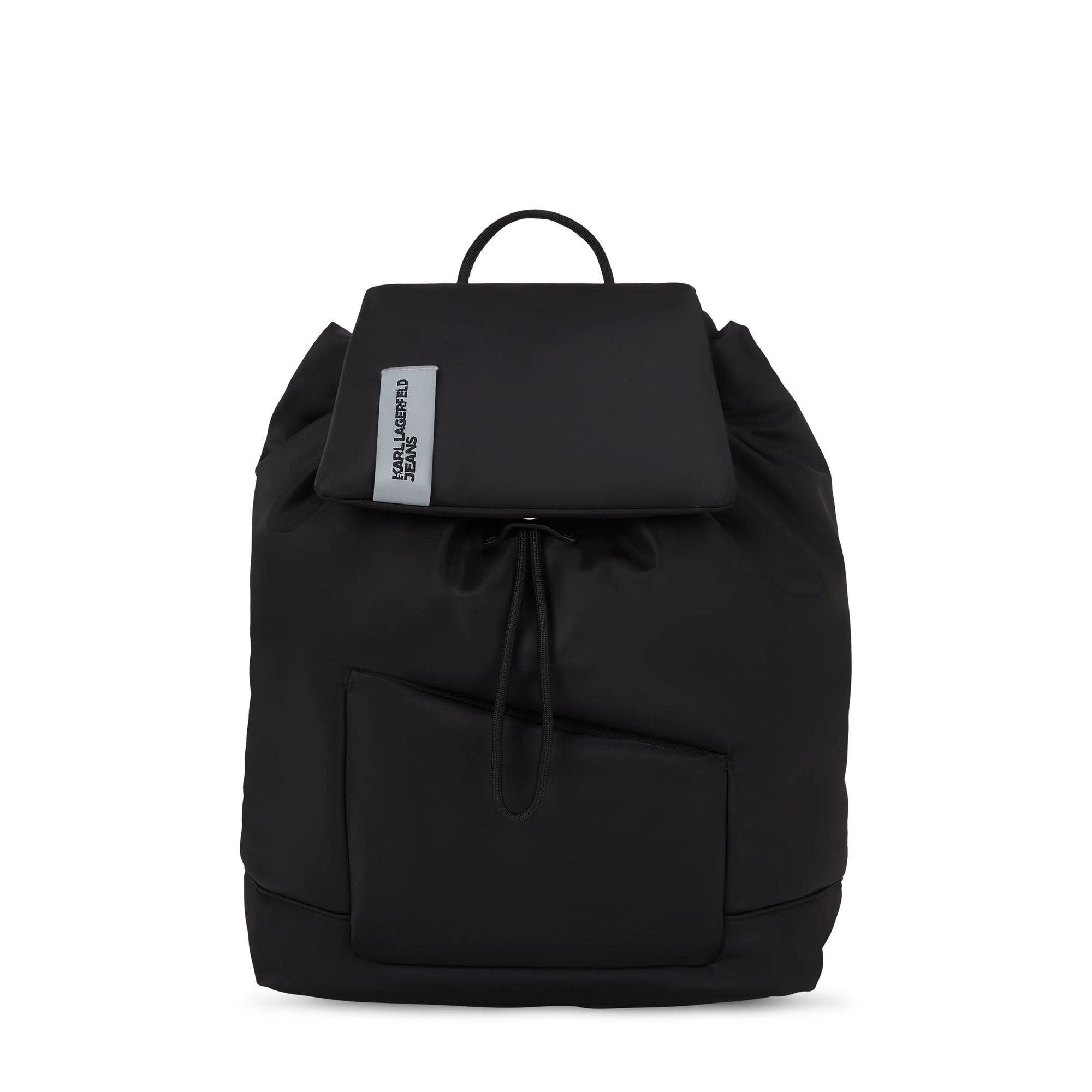 Women's Padded Nylon Backpack, Main, color, Black