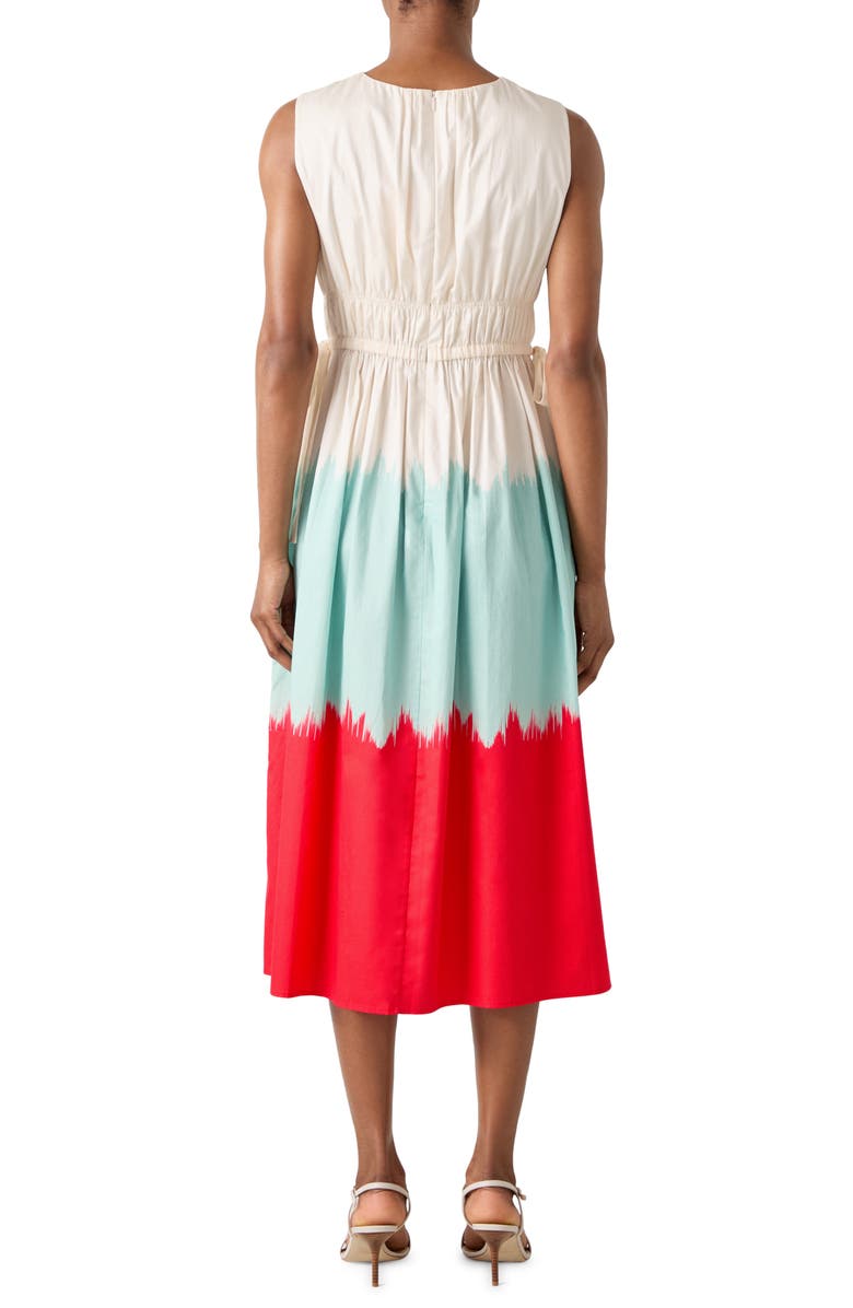 LK Bennett Viola Dip Dye Print Tie Waist Midi Dress, Alternate, color,