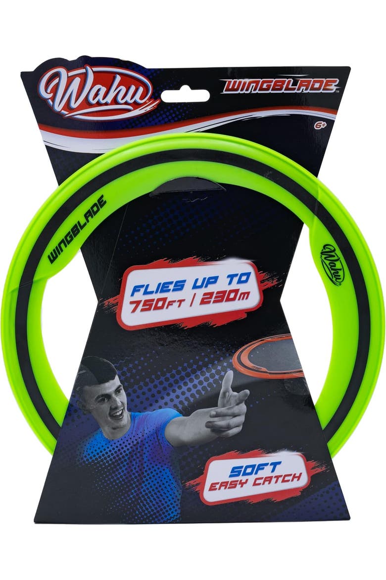 WingBlade Aerodynamic Flying Disc Throw and Catch Toy, 10" Soft Rubber Frisbee Disc, Main, color, None