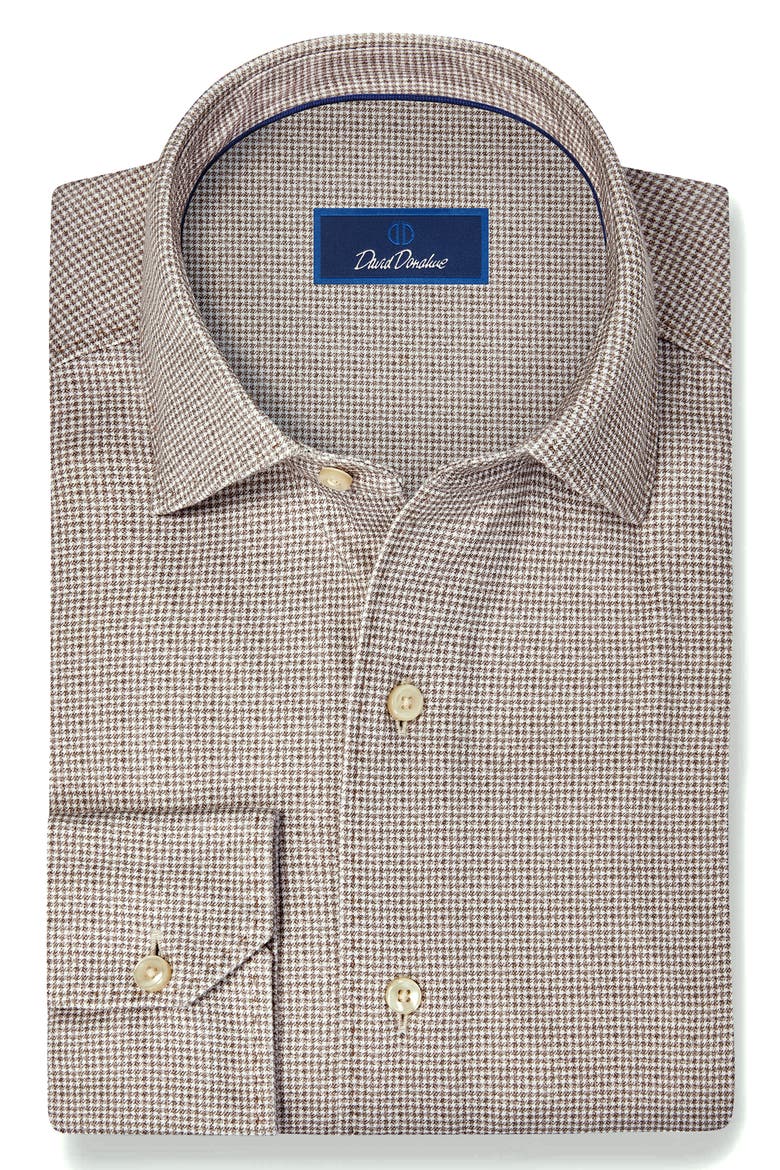 Check Knit Sport Shirt, Alternate, color, CHOCOLATE/ WHITE