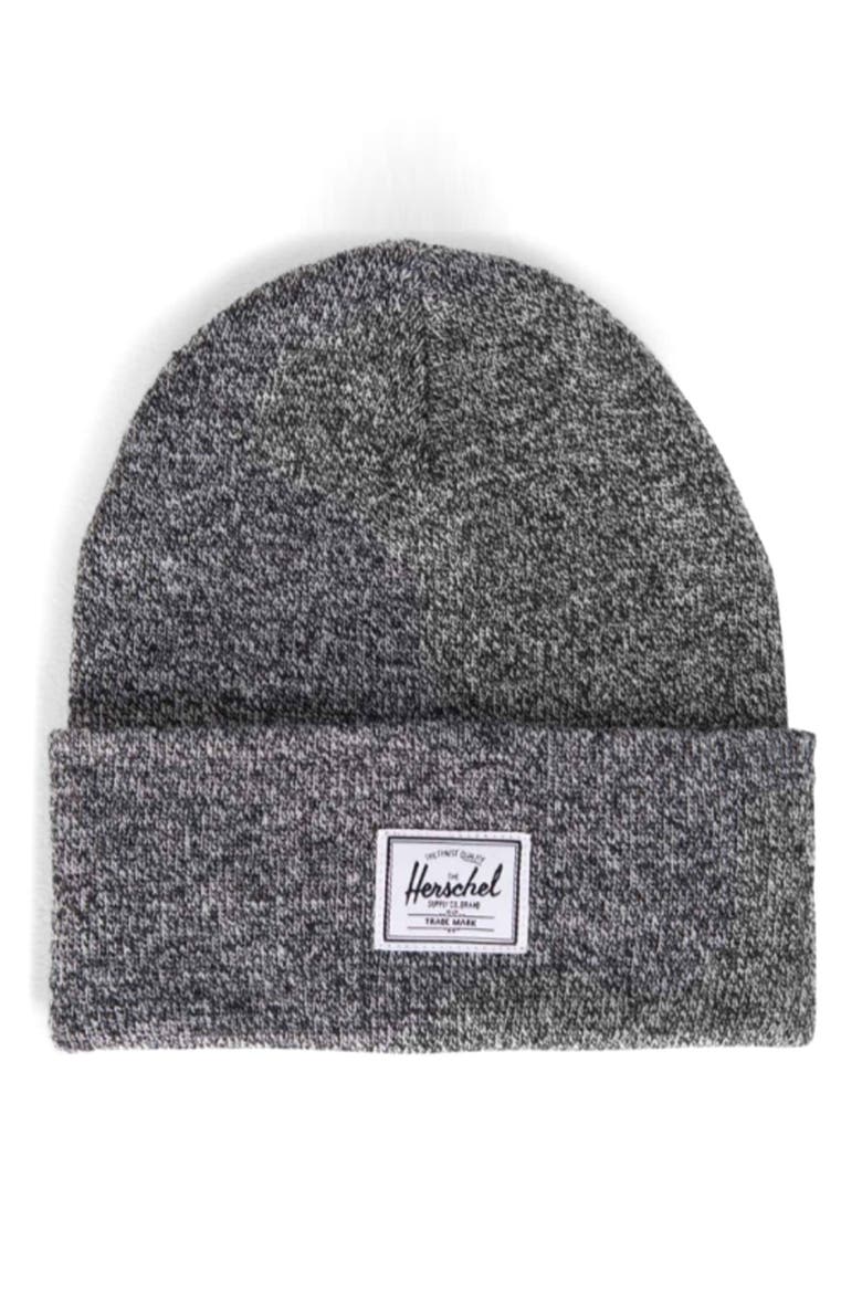 Elmer Knit Beanie, Main, color, HEATHER BLACK