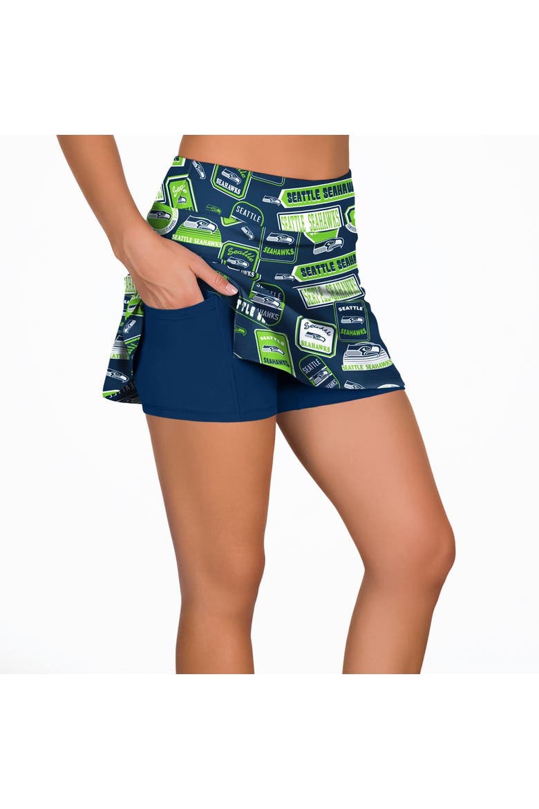 Women's Concepts Sport College Navy Seattle Seahawks Grady Sleep Skort, Alternate, color, College Navy