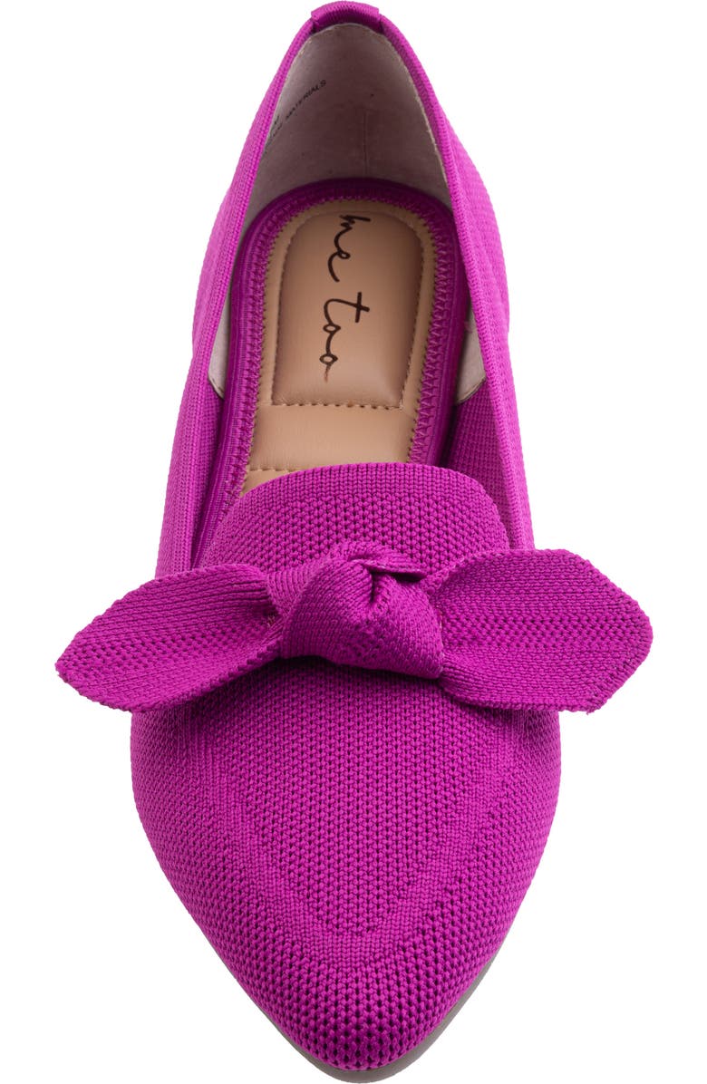 Me Too Annora Bow Pointed Toe Flat, Alternate, color, Dk Magenta