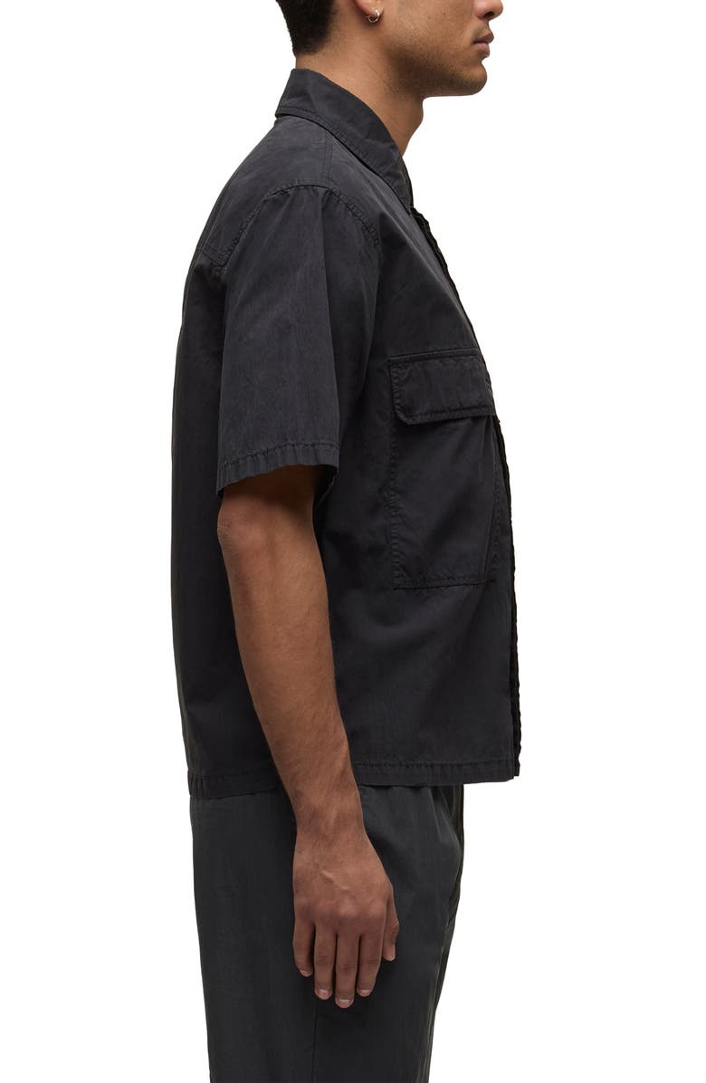 Hudson Jeans Short Sleeve Utility Shirt, Alternate, color, Black Slate