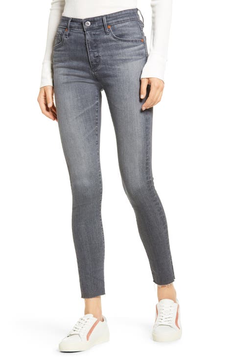 The Farrah High Waist Skinny Jeans (Gray Pearl)