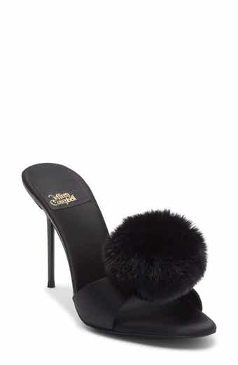 Shopaholic Faux Fur Pom Slide Sandal