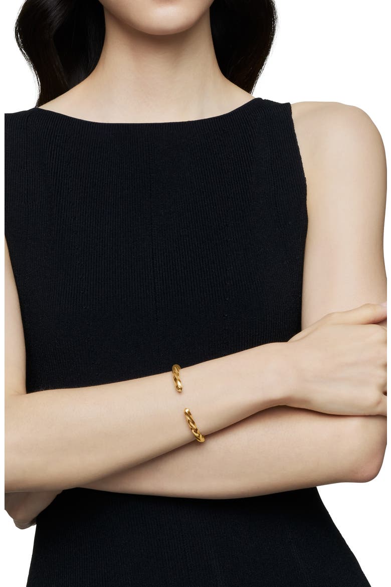 Cable Edge® Cuff Bracelet in 18K Yellow Gold, 5.5mm, Alternate, color, 18K GOLD RECYCLED