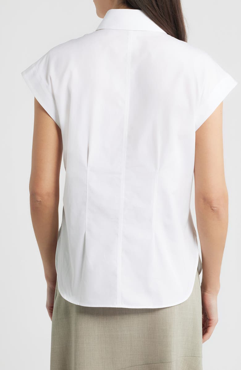 BOSS Bireny Cotton Poplin Button-Up Shirt, Alternate, color, White