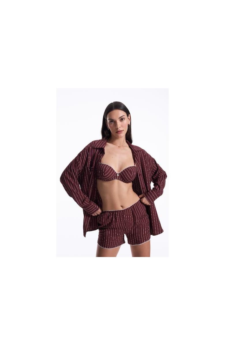 House Of Silk Cool Cat Shorts Set, Main, color, Burgundy