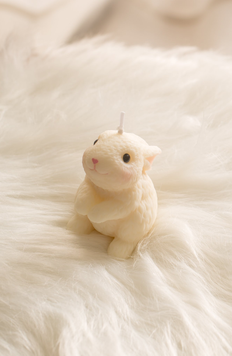 Southlake gifts Blushing Bunny Candle, Main, color, Looking Up