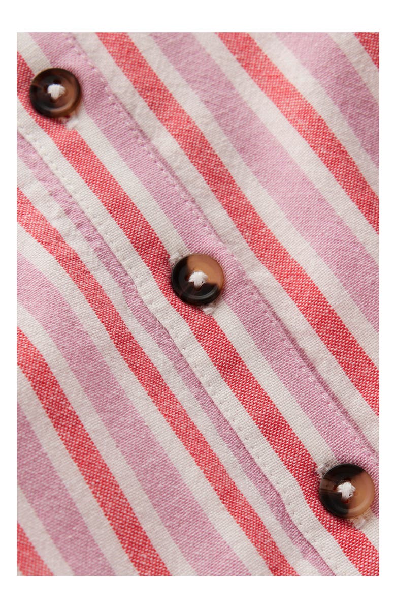 Mini Boden Kids' Tiered Cotton Dress, Alternate, color, Formica Pink Stripe