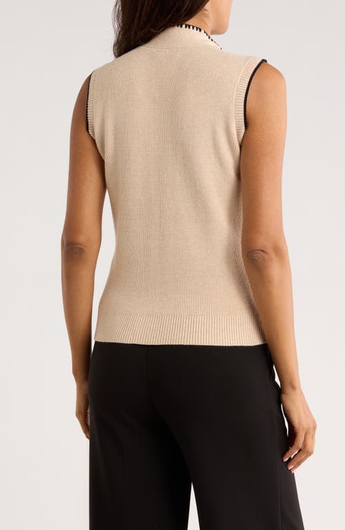 Love By Design Arielle Tie Front Sweater Tank In Multi