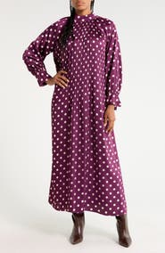 MELLODAY Pleated Long Sleeve Maxi Dress