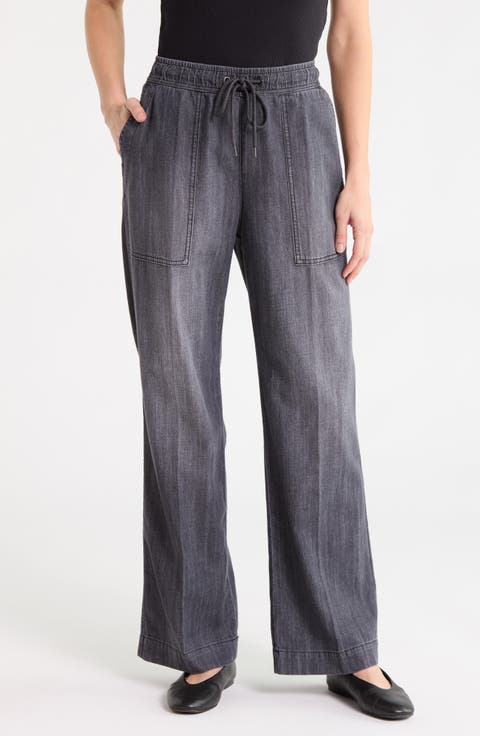 Wide Leg Denim Pants