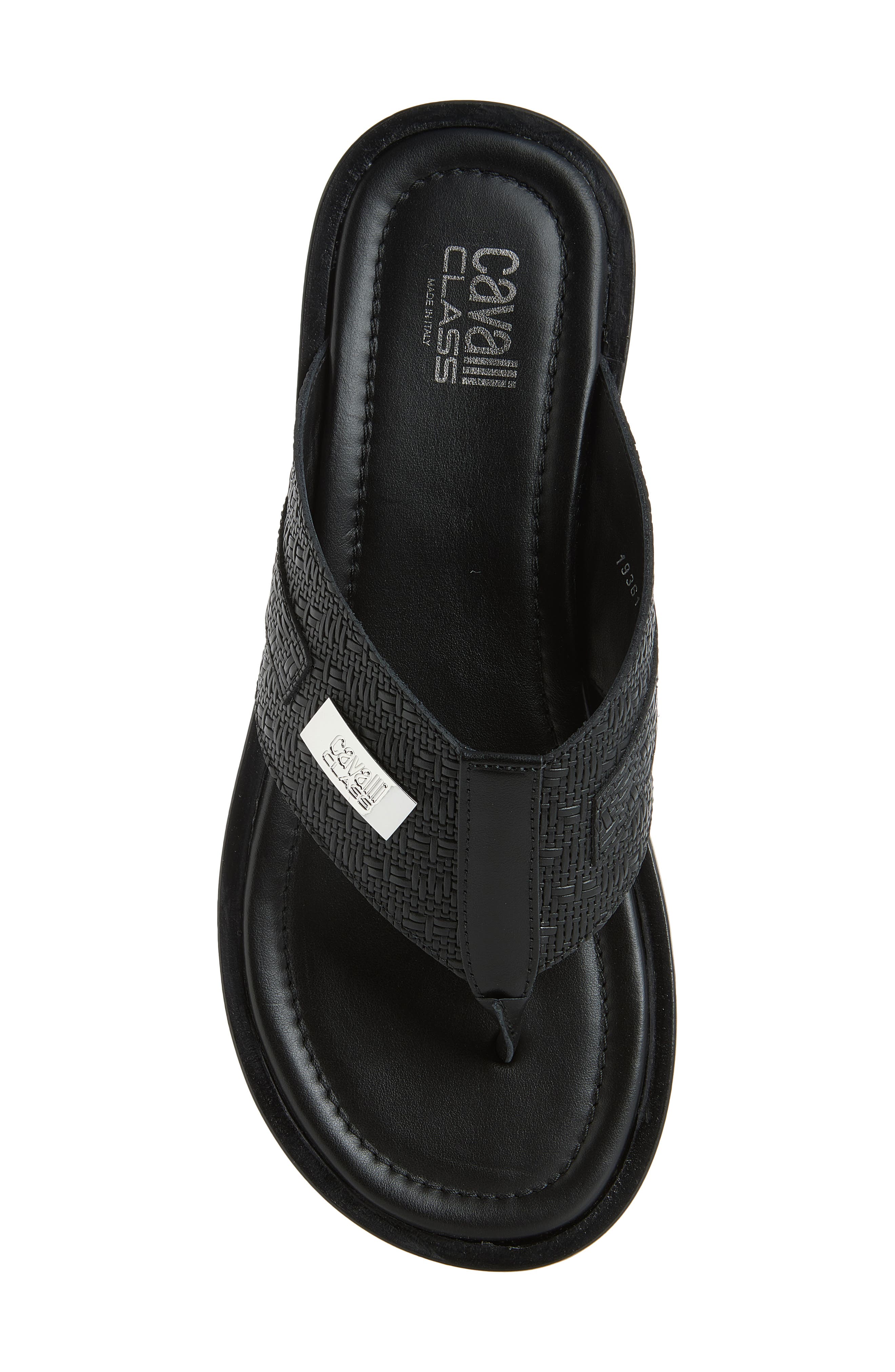 Roberto Cavalli Flip Flop, Alternate, color, Black