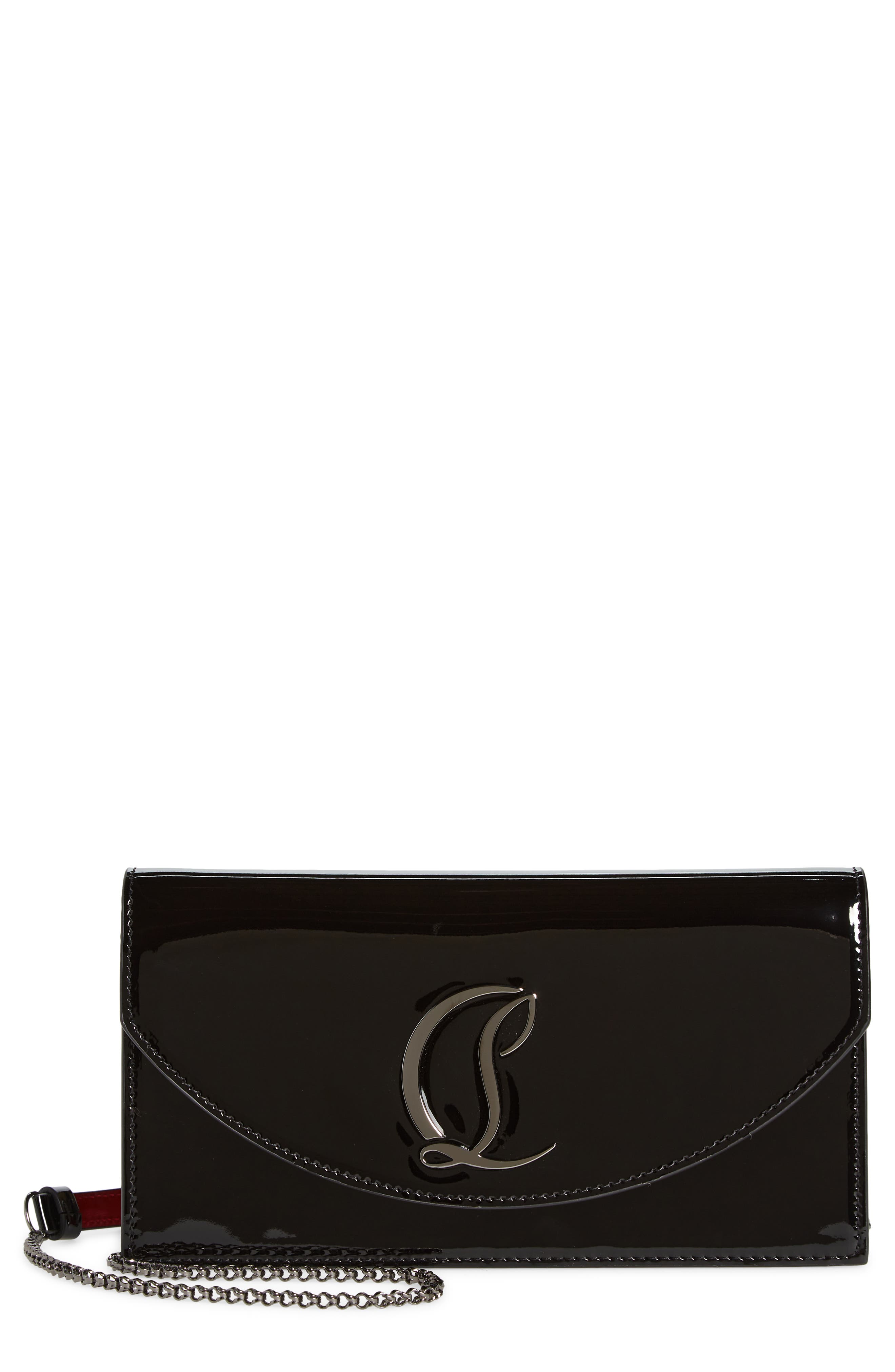 Christian Louboutin Loubi54 Patent Leather Clutch, Main, color, 