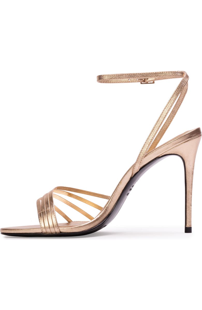 BLACK SUEDE STUDIO Ella 100 Metallic Sandal, Alternate, color, Gold Metallic