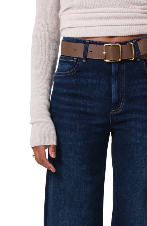 Citizen Of Humanity Womens Lotus (dk Indigo) Lyra Wide-crop-leg High-rise Stretch-regenerative-denim Blend Jeans In Lotus