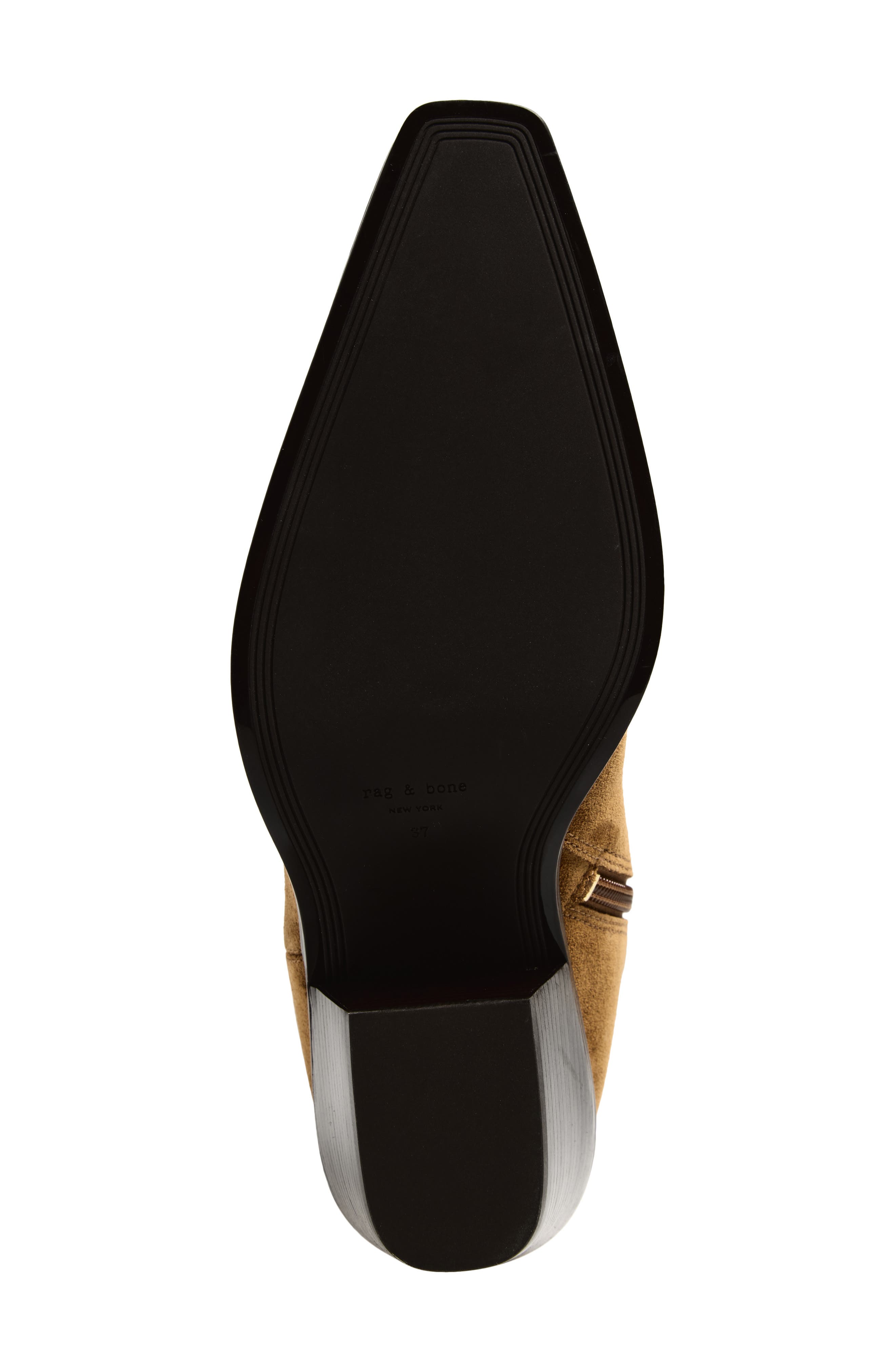 Newbury Knee High Leather Boot, Alternate, color, ACORN SUEDE