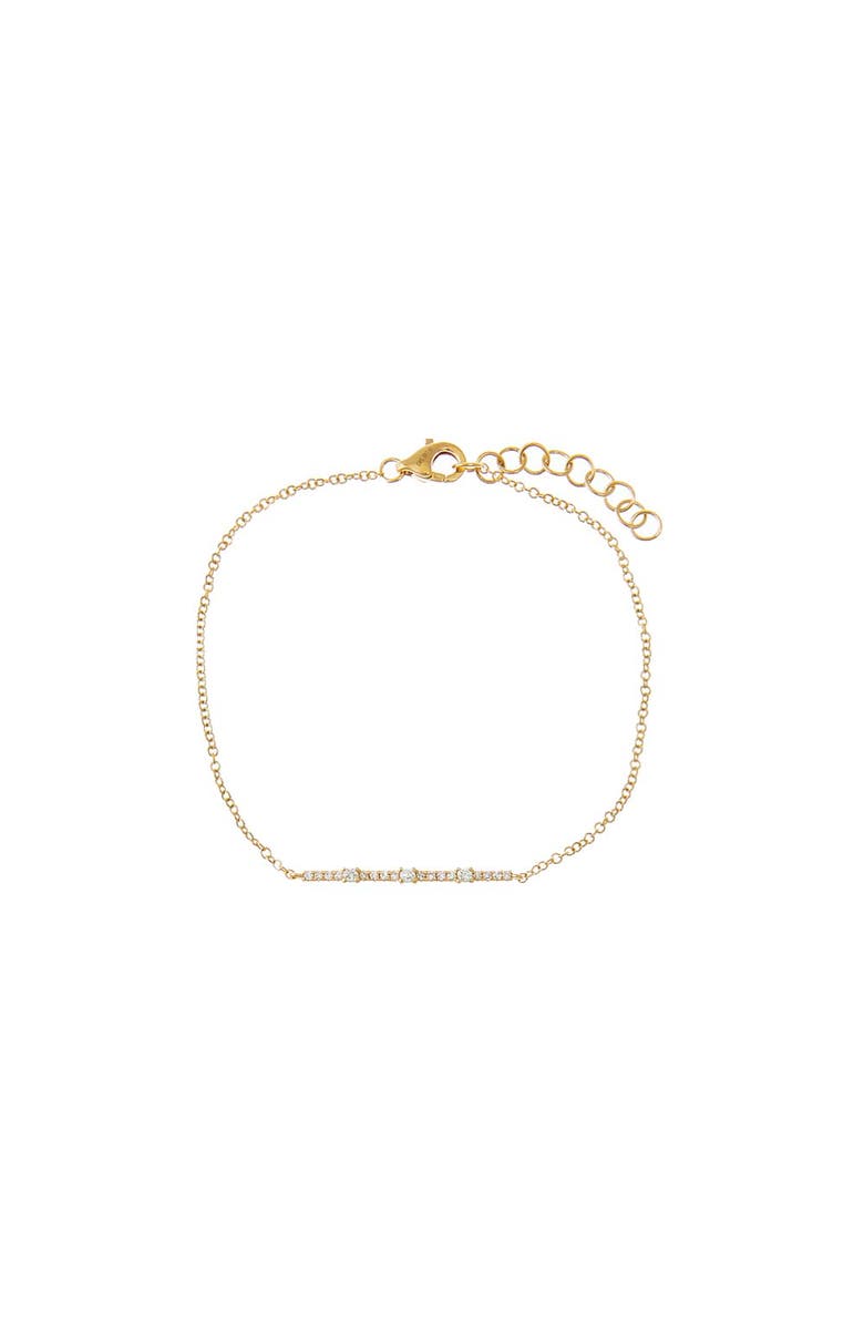 BY ADINA EDEN Scattered Diamond Bar Bracelet 14K, Main, color,