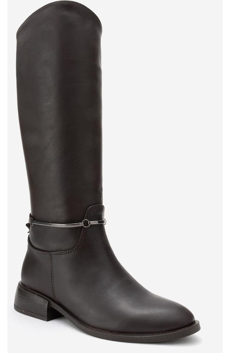 Forever & Always Shoes Ansel Leather Riding Boot, Main, color, Brown