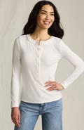 Lands' End Drapey Rib Skimming Long Sleeve Henley