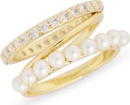 Covet CZ Pavé Faux Pear Wrap Ring