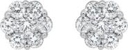 LuvMyJewelry Meadow 0.75 Ct TW Lab Grown Diamond Cluster Studs 14K Gold Earrings