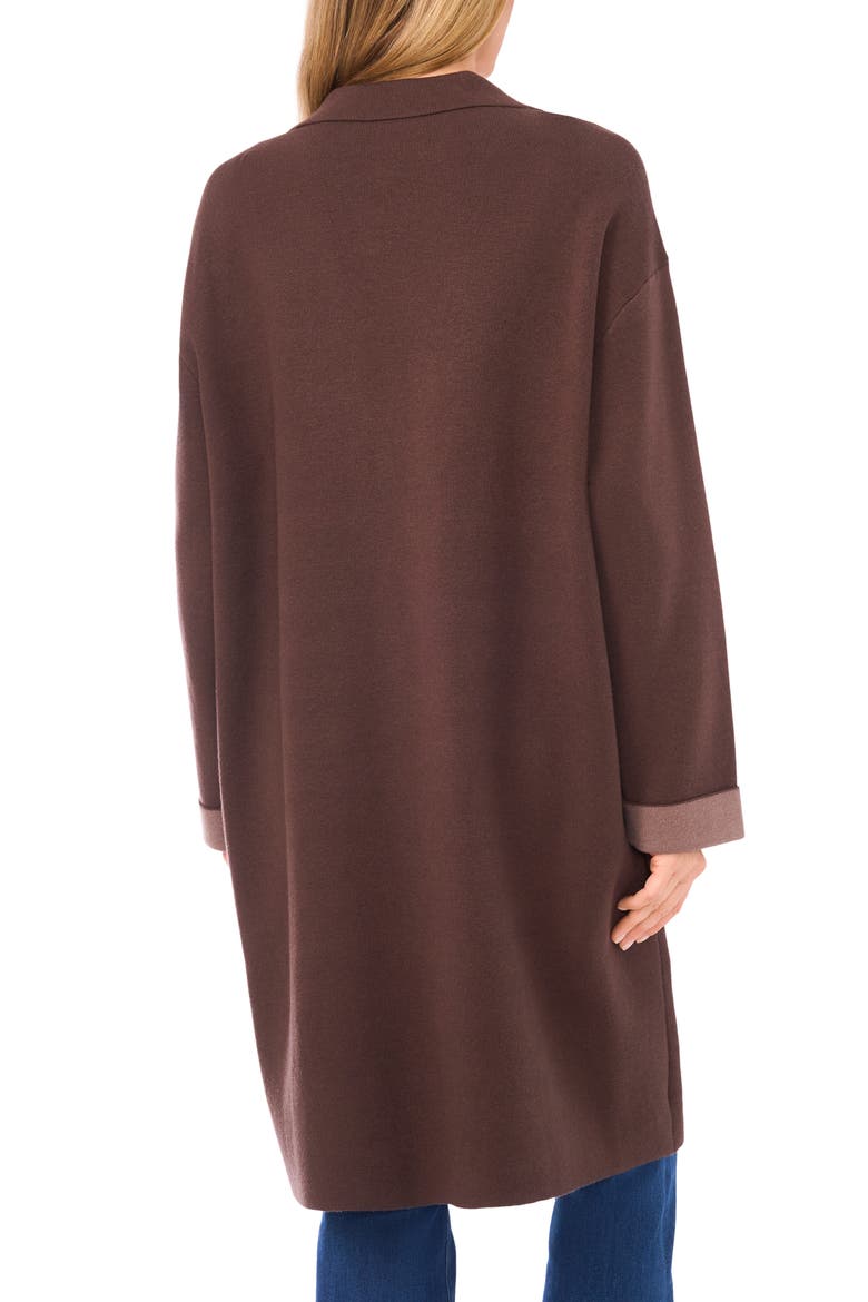 Open Front Coat, Alternate, color, DEEP COFFEE