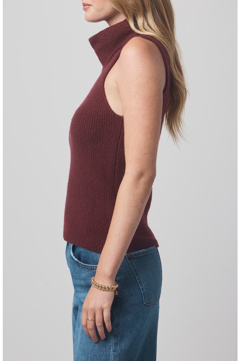x @cellajaneblog Sleeveless Turtleneck Sweater, Alternate, color, ROSEWOOD