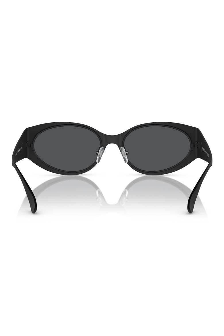 56mm Oval Sunglasses, Alternate, color, MATTE BLACK