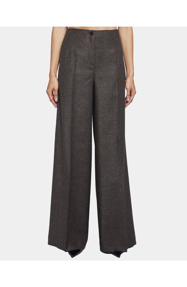 Santorelli Lily Wide Leg Pant with Side Slit Pockets, Main, color, Hickory Brown