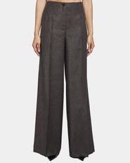 Santorelli Lily Wide Leg Pant with Side Slit Pockets